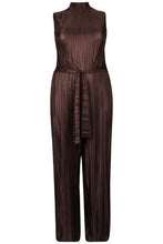 Load image into Gallery viewer, Plus High Neck Plisse Jumpsuit
