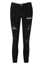 Load image into Gallery viewer, Petite Distressed Skinny Jeans
