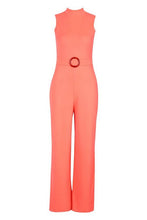 Load image into Gallery viewer, Petite High Neck Belted Jumpsuit

