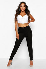 Load image into Gallery viewer, Petite High Rise One Button Skinny Jeans
