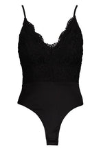 Load image into Gallery viewer, Petite Scallop Edge Strappy Lace Bodysuit
