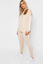 Load image into Gallery viewer, Plus Side Stripe Loungewear Set
