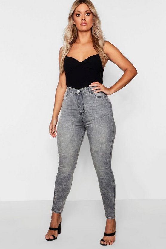 Plus Acid Wash Jegging