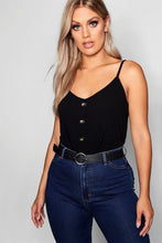 Load image into Gallery viewer, Plus Ribbed Button Cami
