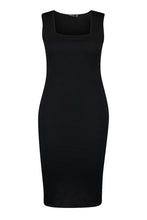 Load image into Gallery viewer, Plus Longline Square Neck Midi Dress
