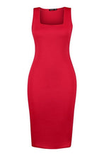 Load image into Gallery viewer, Plus Longline Square Neck Midi Dress
