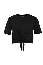 Load image into Gallery viewer, Plus Tie Front Cotton T-Shirt

