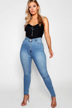 Load image into Gallery viewer, Plus One Ripped Knee High Rise Jegging
