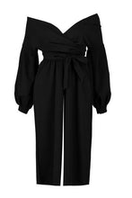 Load image into Gallery viewer, Petite Bardot Wrap Culotte Jumpsuit
