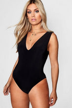Load image into Gallery viewer, Plus Plunge Neck Double Layer Bodysuit
