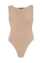 Load image into Gallery viewer, Plus Plunge Neck Double Layer Bodysuit
