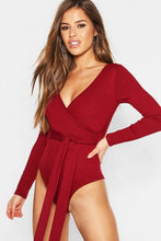 Load image into Gallery viewer, Petite Knitted Wrap Bodysuit
