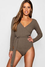 Load image into Gallery viewer, Petite Knitted Wrap Bodysuit
