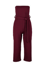Load image into Gallery viewer, Petite Bandeau Tie Waist Jumpsuit
