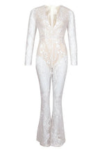 Load image into Gallery viewer, Premium Lace Kick Flare Jumpsuit
