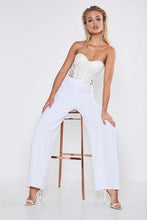 Load image into Gallery viewer, Premium Cupped Lace Up Wide Leg Jumpsuit
