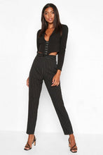 Load image into Gallery viewer, Tall Pinstripe Tapered Trousers
