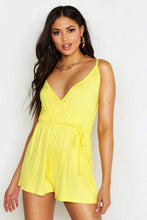 Load image into Gallery viewer, Tall Belted Wrap Jersey Playsuit
