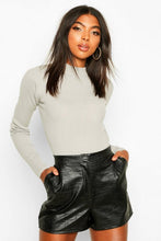 Load image into Gallery viewer, Tall Ribbed Turtle Neck Jumper
