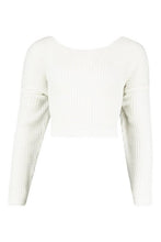 Load image into Gallery viewer, Tall V Back Crop Sweater
