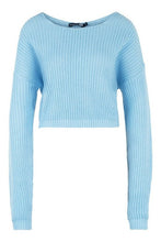 Load image into Gallery viewer, Tall V Back Crop Sweater

