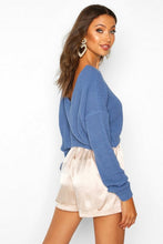 Load image into Gallery viewer, Tall V Back Crop Sweater
