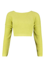 Load image into Gallery viewer, Tall V Back Crop Sweater
