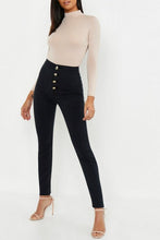 Load image into Gallery viewer, Tall Horn Button Skinny Jean
