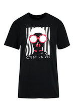 Load image into Gallery viewer, Tall French Slogan Face Print T-Shirt
